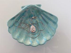 Virgin Mary Pendant & Platinum Filled Chain