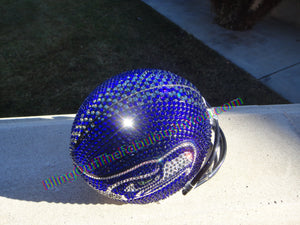 Seattle Seahawks Swarovski Bling Mini Football Helmet