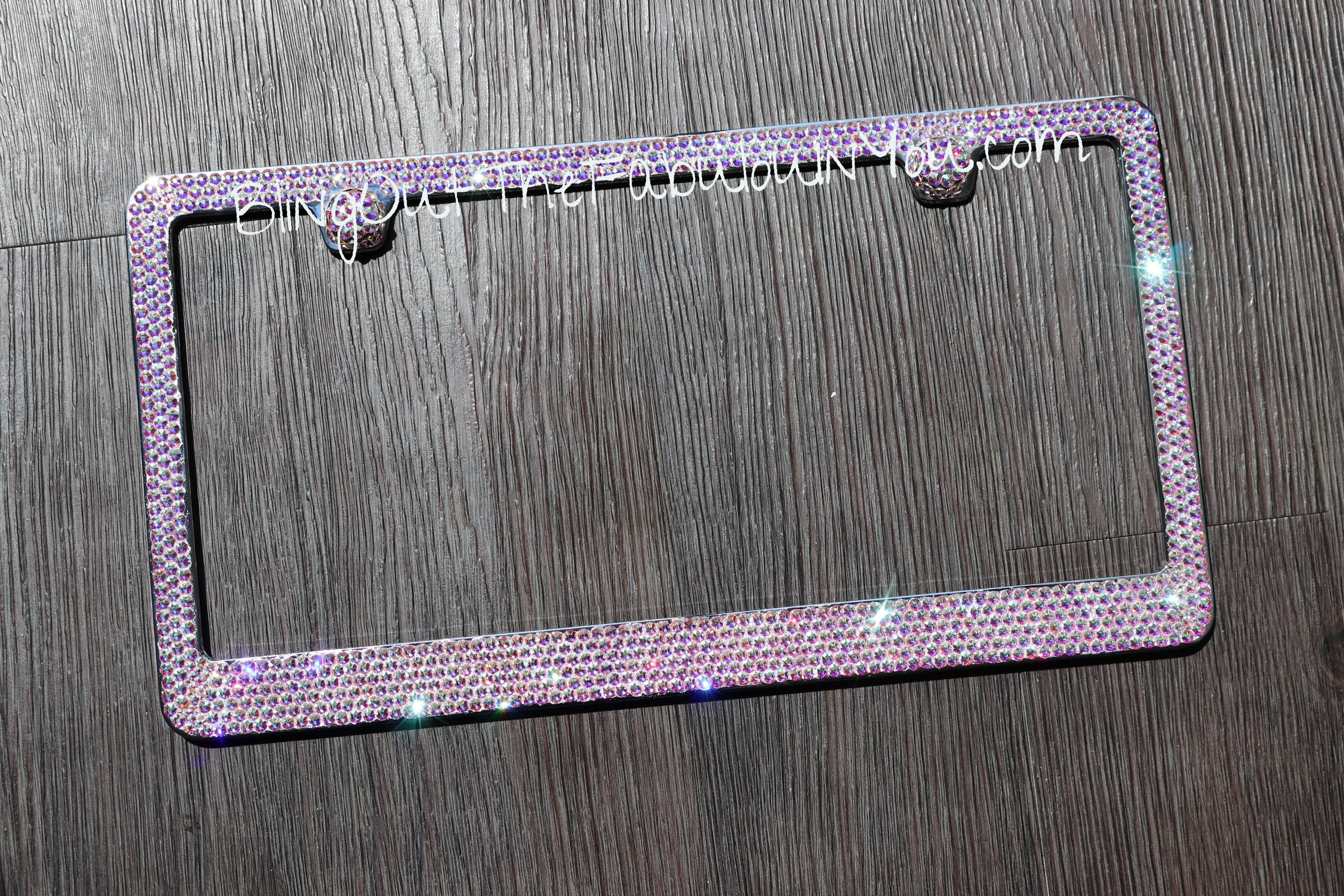 CF Signature License Plate Frame in Crystal AB (Color Effects