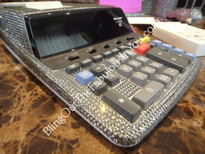Black Diamond Custom Swarovski Desk Calculator