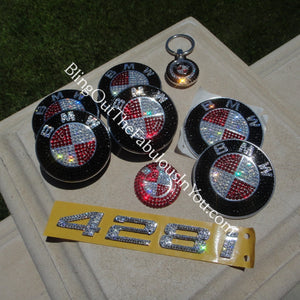 Bmw Swarovski Bling Rim Cap Emblems