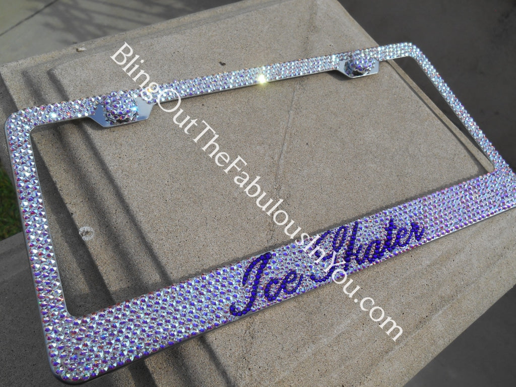 Crystal license on sale plate frame