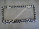 Ice Leopard License Plate Frame
