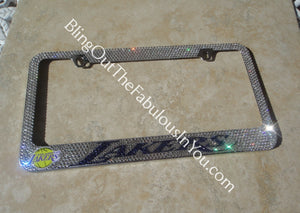Los Angeles Lakers Chrome Swarovski License Plate Frame