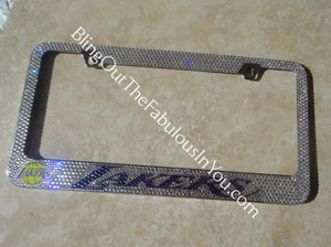 Los Angeles Lakers Chrome Swarovski License Plate Frame