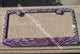 Pink Zebra Swarovski License Plate Frame (Effects Color)