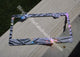 Zebra License Plate Frame Swarovski